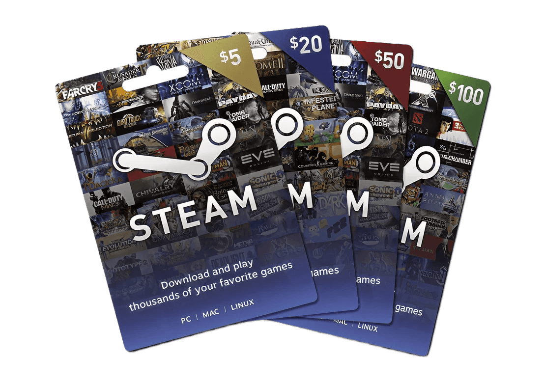 Steam gift card — informational illustration